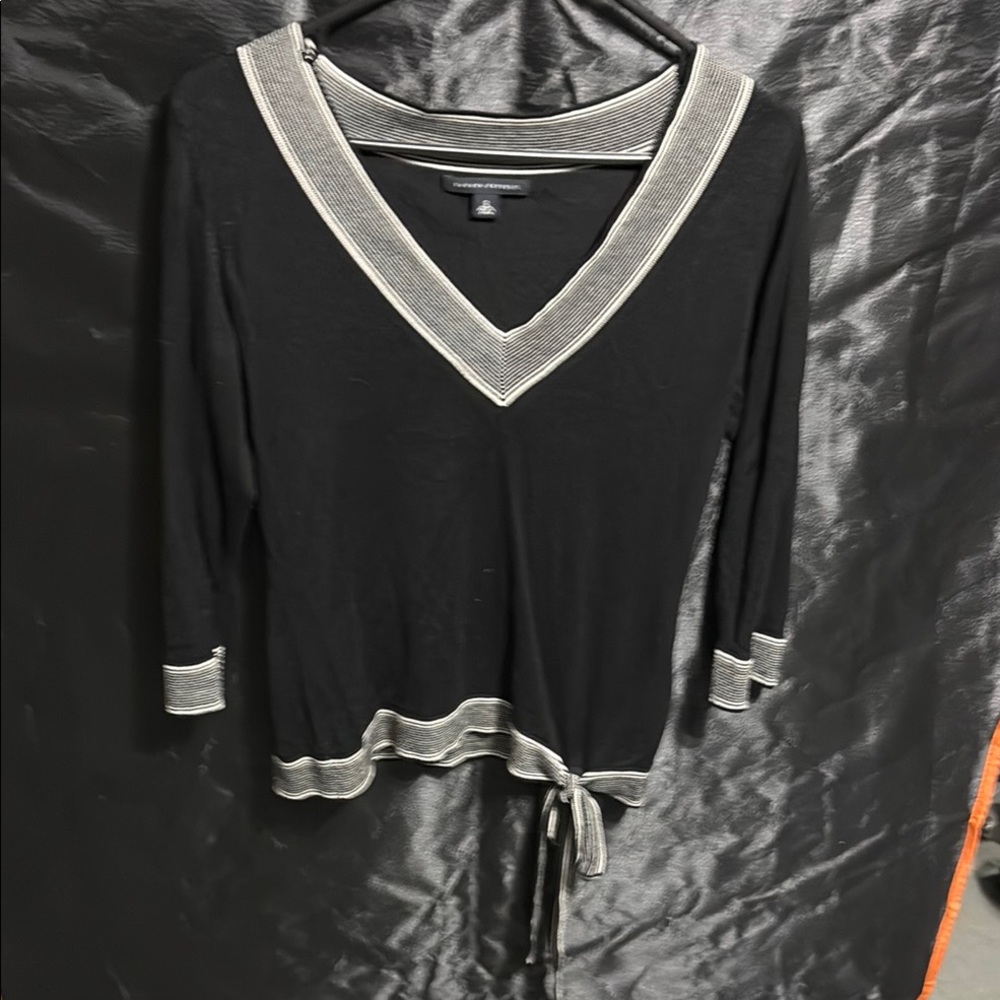 Banana Republic Black Sweater with Silver Accents
